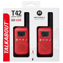 Motorola T42 Talkabout PMR446 2-Way Walkie Talkie Portable Radio’s (Pack of 2) Motorola T42 Talkabout PMR446 2-Way Walkie Talkie Portable Radio’s (Pack of 2)